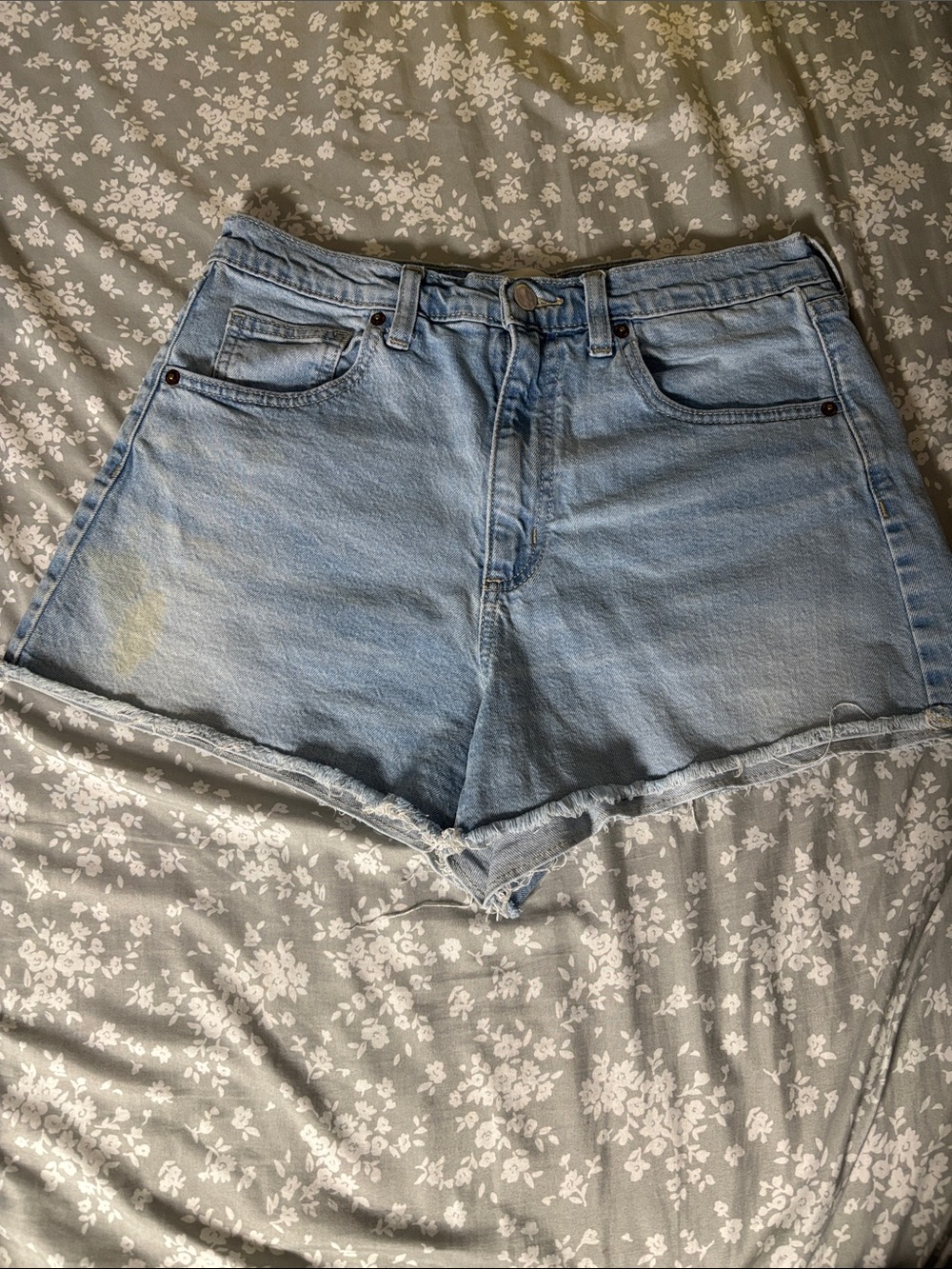 Target Light Blue High-Rise Denim Shorts